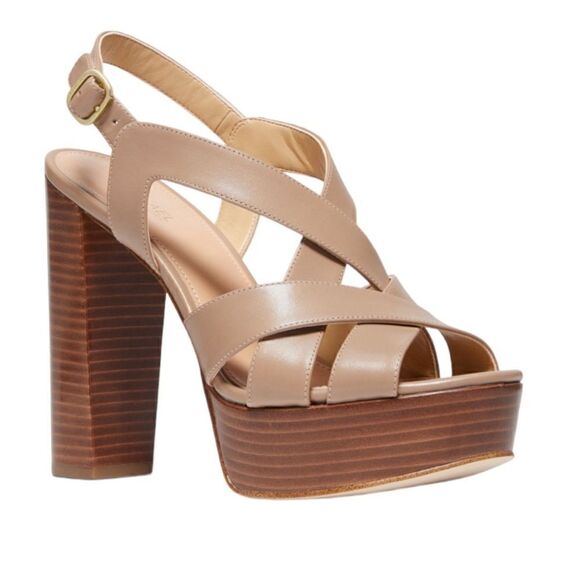 MICHAEL Michael Kors Audrina Platform Sandals in the Size 9.5M in Sahara Color - Picture 6 of 9